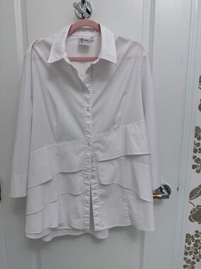 Finley White Button-Down Blouse